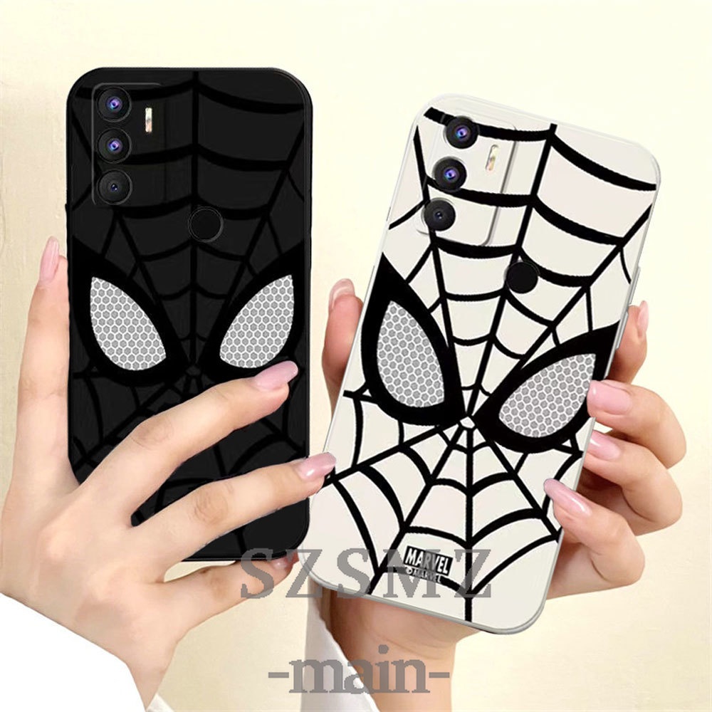 SF| เคส สำหรับ Samsung Galaxy Note 8 9 10 20 S10 Lite S20 S21 S22 S23 FE Plus Ultra Soft Silicone Black White Marvel Spider Man Phone Case Cover