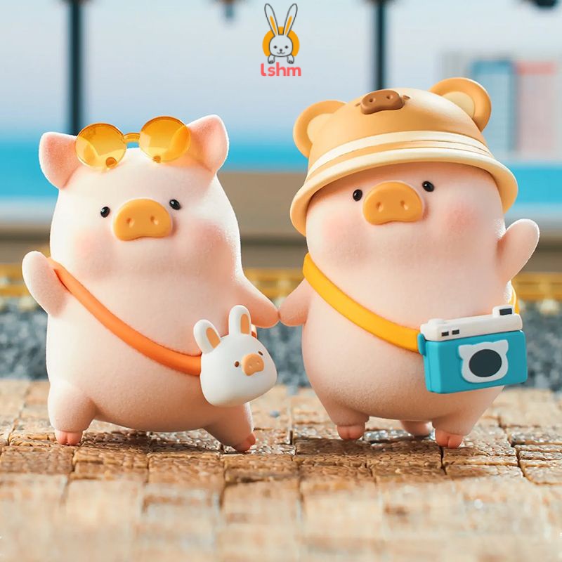 [ของแท้] กล่องสุ่ม ตุ๊กตาหมู Lulu Pig น่ารัก ของขวัญ สําหรับตกแต่งโต๊ะทํางาน