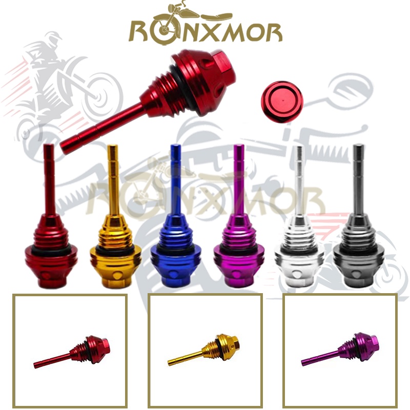 Ronxmor ใหม่ 1 PC การปรับเปลี่ยนรถจักรยานยนต์ CNC หกเหลี่ยมน้ํามัน Dipstick ตกแต่งสําหรับ GY6 BWS 125CC น้ํามัน Dipstick 6 สี CNC อลูมิเนียมโลหะผสมน้ํามัน Dipstick