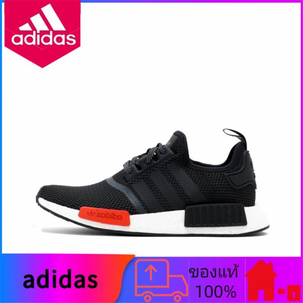 ของแท้ 100% adidas originals NMD Footlocker Europe รองเท้าผ้าใบแบบสบาย ๆ ที่ทนต่อการสึกหรอต่ำสีดำ รอ