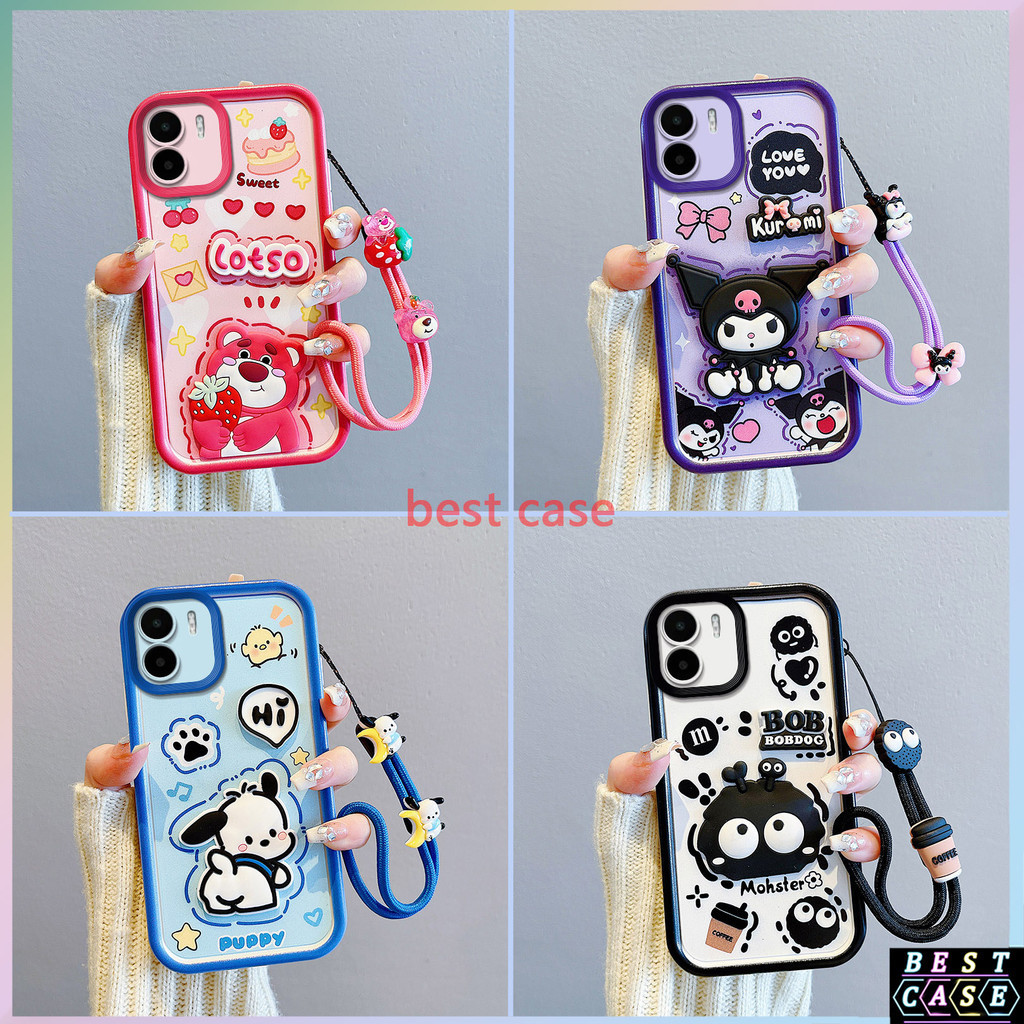เคส redmi A1 เคส Redmi A2 เคสสตรอเบอร์รี่หมีKuromiการ์ตูนสามมิติรูปตุ๊กตาน่ารักนุ่มเคสโทรศัพท์BB-TYGZ