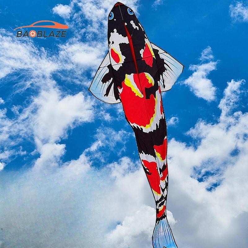 [Baoblaze] ว่าวใหญ่ Koi Kite ตกแต่งมัลติฟังก์ชั่นที่ไม่ซ้ํากัน Stable นํากลับมาใช้ใหม่ปฏิบัติ Creative Kite สําหรับชายหาดกลางแจ้ง Sea