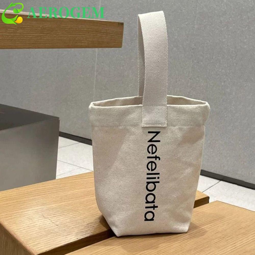 Aerogem กระเป๋าทรงถังผ้าใบ,กระเป๋าเก็บความจุขนาดใหญ่กระเป๋าโท้ทใบเล็ก,แฟชั่นสีบริสุทธิ์กระเป๋าช้อปปิ้งสไตล์เกาหลีกระเป๋าสะพายเรียบง่ายช้อปปิ้ง