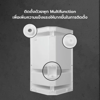 GlobalHouse Verno ชั้นวางของเข้ามุมห้องน้ำ 3 ชั้น ขนาด 33x22x49.5 ซม. สีขาว สินค้าของแท้คุณภาพดี