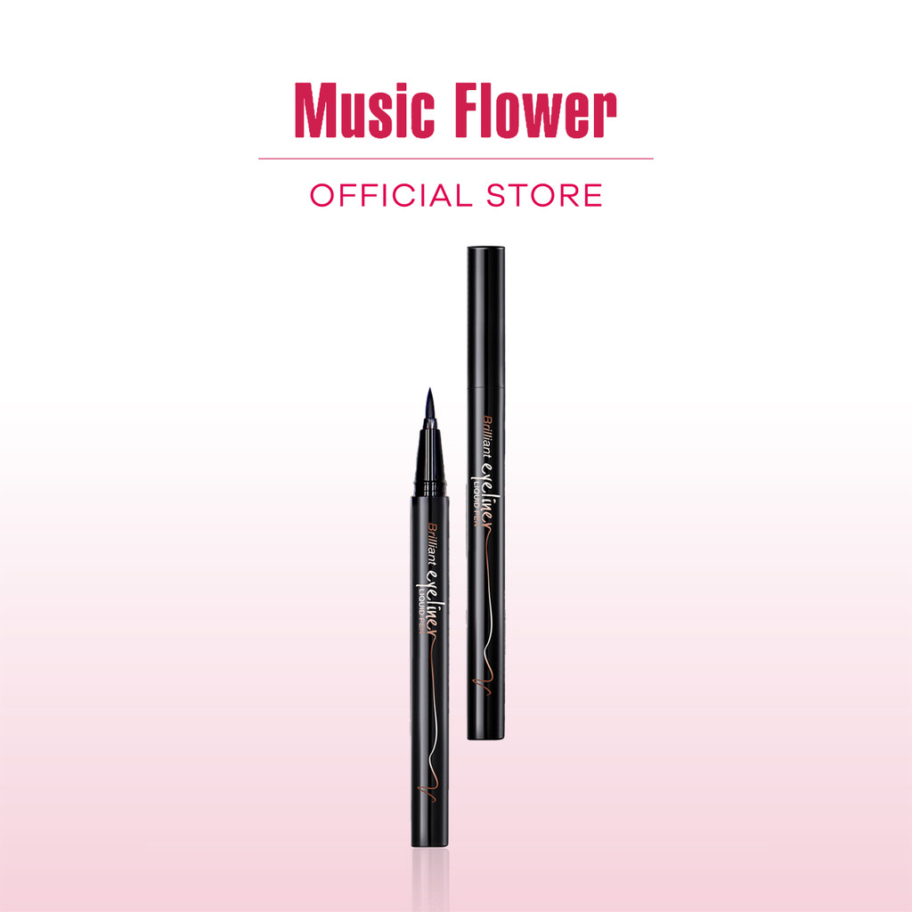 [Music Flower] BRILLIANT LIQUID EYELINER PEN บริลเลียนท์ ลิควิค อายไลเนอร์ เพน กันน้ำ24ชม.