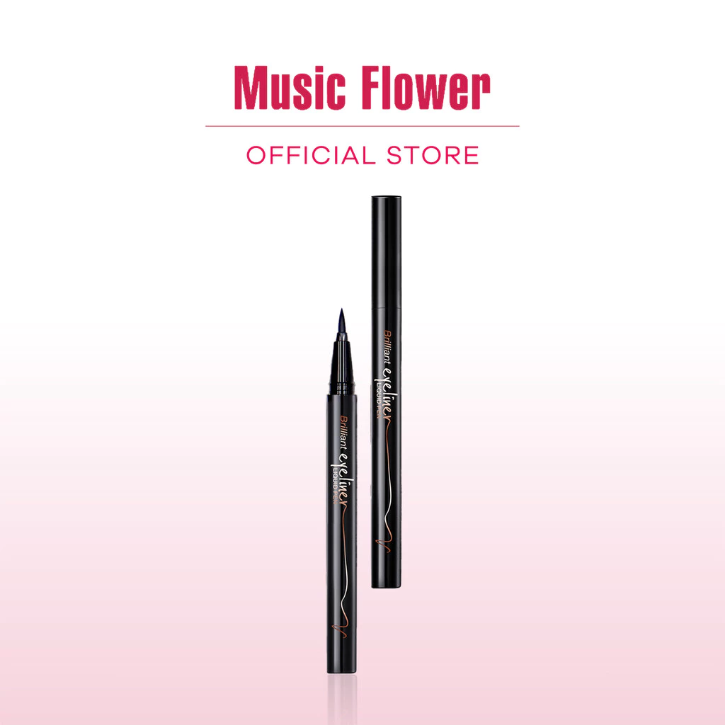 [Music Flower] BRILLIANT LIQUID EYELINER PEN บริลเลียนท์ ลิควิค อายไลเนอร์ เพน กันน้ำ24ชม.