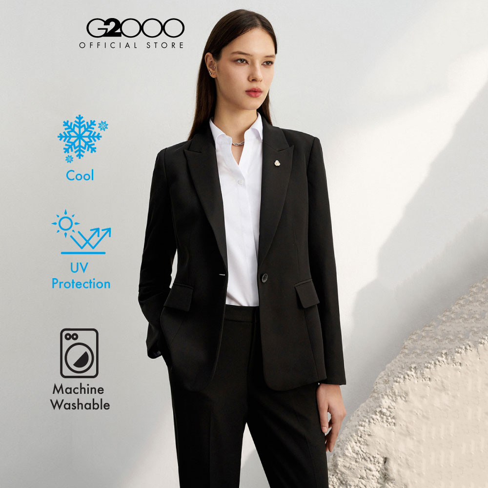 G2000 เสื้อสูทสำหรับผู้หญิง ทรง Slim Fit รุ่น 4121212399 BLACK