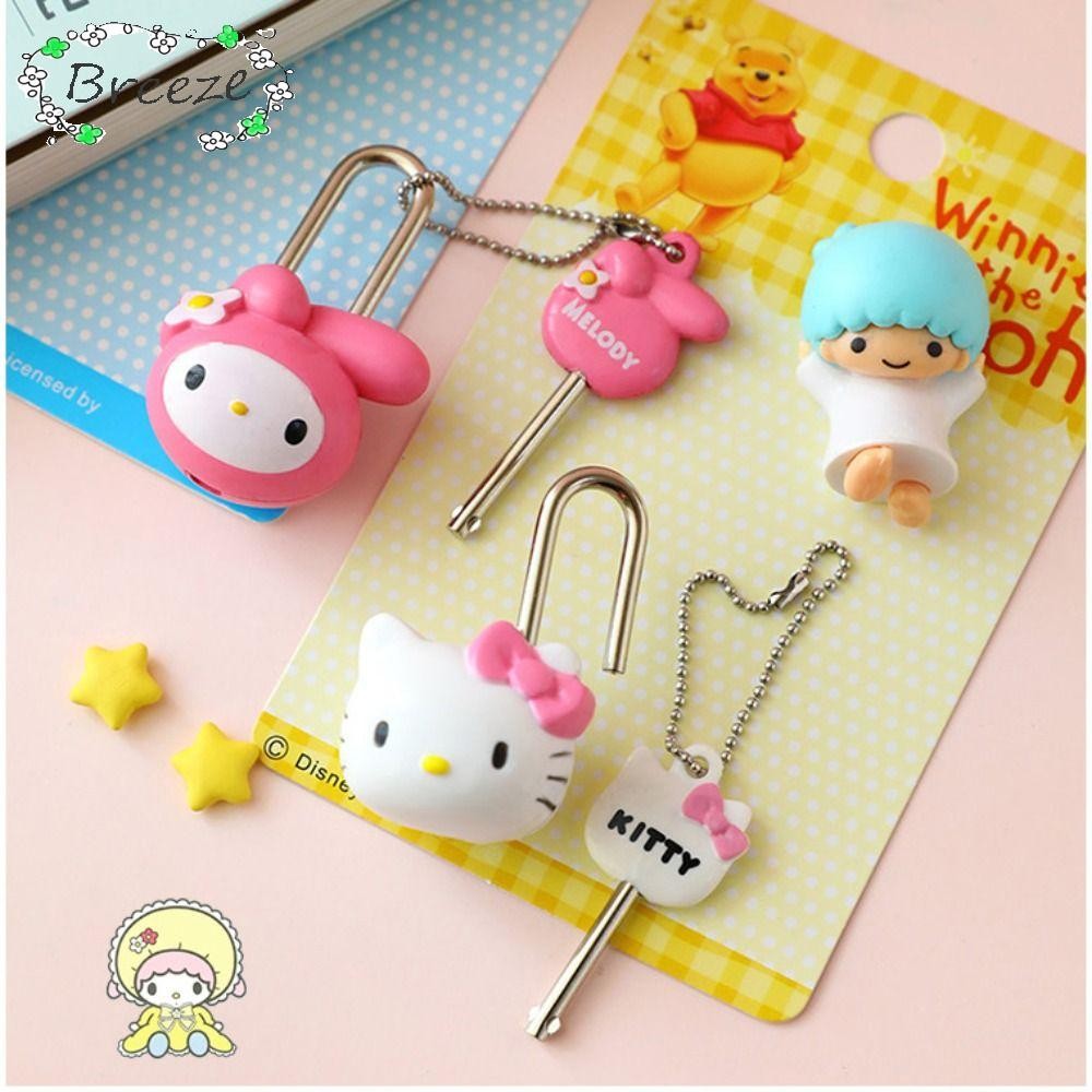 Breeze Hello Kitty Mini Padlocks,การ์ตูนมัลติฟังก์ชั่อะนิเมะกุญแจ,น่ารักAnti-Theft Journalกระเป๋าล็อคกระเป๋าเดินทางหอพักตู้ล็อค