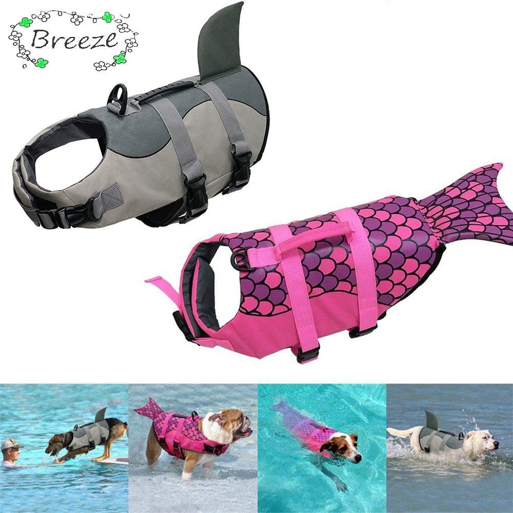 Breeze เสื้อชูชีพสุนัขพายเรือว่ายน้ํา Preserver Harness Vest Puppy Surf Saver Coat