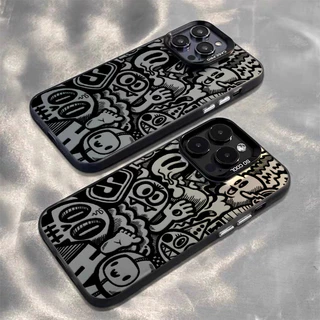 🔥GOOD🔥เคส IPhone 11 12 13 14 15 16 Pro MAX 14 15 Plus XR XSmax 7PLUS เปลือกป้องกันการตกของมอนสเตอร์กราฟฟิตี้สร้างสรรค์