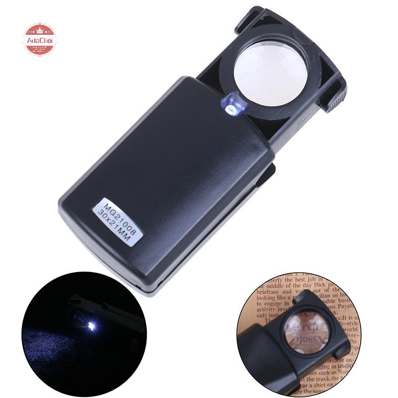 AdaChoi แว่นขยายพับกระจกเลนส์ led loupe เครื่องประดับนาฬิกาซ่อมเครื่องมือ TH