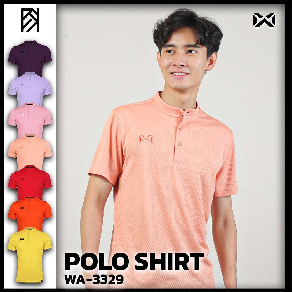 10 แถม 1!! เสื้อโปโล WARRIX BUBBLE II เสื้อ WARRIX WA-3329 WA3329 ผ้า POLYESTER S1 แท้100%