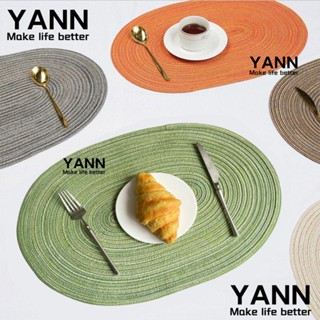 Yann1 แผ่นรองจาน ชาม ผ้าฝ้าย กันลื่น ฉนวนกันความร้อน ที่ทนทาน สําหรับตกแต่งบ้าน โต๊ะรับประทานอาหาร