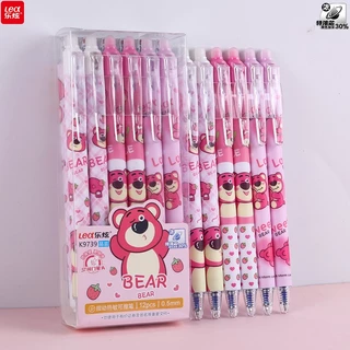 Lexuan ST ปากกาลบได้ ลายการ์ตูน สีดํา สําหรับนักเรียน