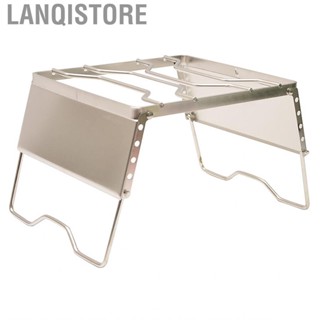 Lanqistore Camping Grill Grate  Folding Campfire Rust Prevention 20kg Load Bearing Stainless Steel for Picnic