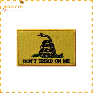 Moilyth แผ่นสติกเกอร์ PVC ปักลาย Dont Tread on Me สําหรับตกแต่งเสื้อผ้า เสื้อแจ็กเก็ต