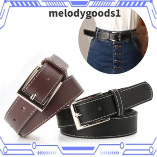 Melodygoods1 เข็มขัดคาดเอว ผู้หญิง ผู้ชาย เรียบง่าย วินเทจ เข็มขัด