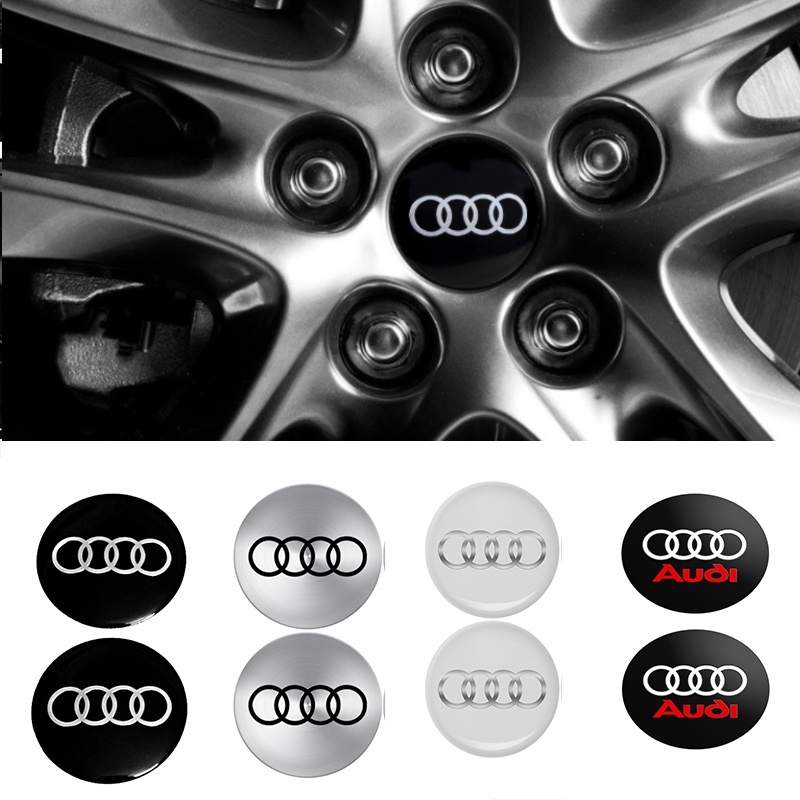 สติกเกอร์ติดฝาครอบดุมล้อยางรถยนต์ 56 65 มม. สําหรับ Audi S A3 A4 B8 8P 8V A6 C7 A5 Q5 B7 B6 B9 Q7 A1