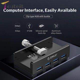 Tcuteit ORICO MH4PU MH4PU-P อะแดปเตอร์ฮับอะลูมิเนียม 4 พอร์ต USB 3.0 A Type