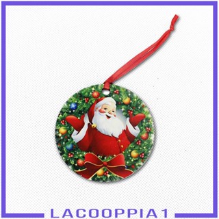 [Lacooppia1] แผ่นป้ายแท็ก MDF ทรงกลม สําหรับทําเครื่องประดับต้นคริสต์มาส 10 ชิ้น