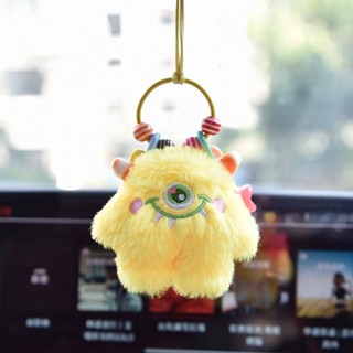 Car Plush Pendant Rearview Mirror Decorations Cartoon Car Accessories Cute Doll Car Interior Hanging Accessories Pendant Personality VNB6