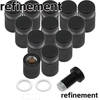 Refinement สกรูสเตนเลส สีดํา 1/2 นิ้ว x 0.78 นิ้ว 12 ชิ้น