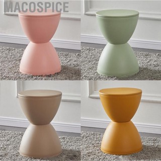 Macospice Plastic Round Stool Thicken Corner Strong Bearing Modern Small for Home