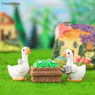 Timehebay ตุ๊กตาห่านจิ๋ว งานฝีมือ สําหรับตกแต่งบ้าน โต๊ะทํางาน รถยนต์ DIY