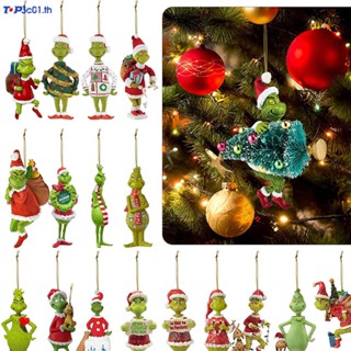 จี้ฟิกเกอร์ Merry Christmas Grinch สําหรับแขวนตกแต่งต้นคริสต์มาส