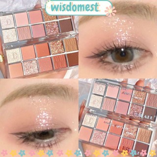 WISDOMEST พาเลทอายแชโดว์ ชิมเมอร์ สีม่วง 10 สี สําหรับผู้หญิง