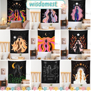 Wisdomest พรมปูพื้น ลายดวงจันทร์ สไตล์โบฮีเมียน สําหรับตกแต่งห้องนอน