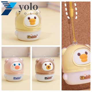 Yolo โคมไฟตั้งโต๊ะ LED รูปการ์ตูนเป็ดสีเหลือง หมีน้อยน่ารัก สีชมพู สร้างสรรค์ สําหรับครอบครัว