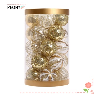 Peonypavilion ลูกบอลพลาสติก สําหรับแขวนตกแต่งต้นคริสต์มาส 25 ชิ้น 25 ชิ้น