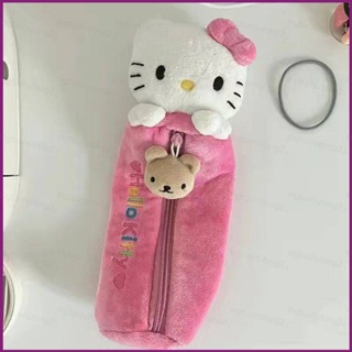 กระเป๋าดินสอ อเนกประสงค์ ขนาดใหญ่ จุของได้เยอะ ลายการ์ตูน Sanrio Hello Kitty น่ารัก สําหรับนักเรียน