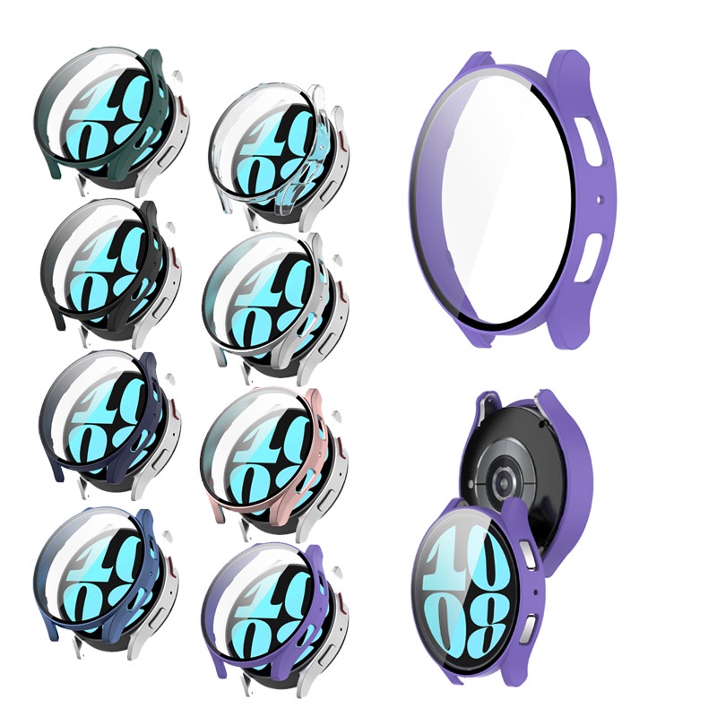 สําหรับ Samsung Galaxy watch 6 40 มม. 44 มม. PC กันชน กระจกกันรอย เคสป้องกัน