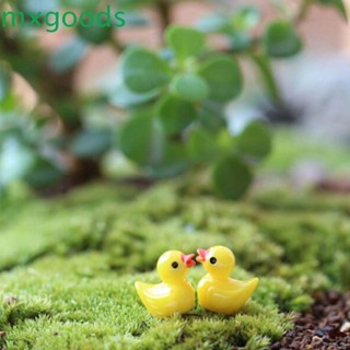 Mxgoods ฟิกเกอร์เรซิ่น รูปเป็ดสีเหลืองน่ารัก สําหรับตกแต่งสวน