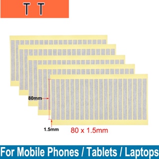 สติกเกอร์เทปกาว หน้าจอ LCD 1.5x80 มม. 5 ชิ้น สําหรับโทรศัพท์มือถือ แท็บเล็ต แล็ปท็อป