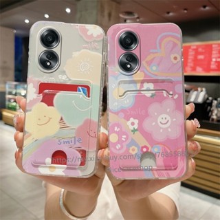 ใหม่ เคสโทรศัพท์มือถือแบบนิ่ม ลายดอกไม้ หัวใจ นักบินอวกาศ สร้างสรรค์ แฟชั่น สําหรับ OPPO A38 A58 A78 NFC 4G 2023