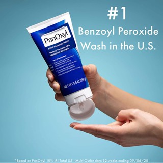 โฟมล้างหน้าลดสิว Foaming Wash 10% Benzoyl Peroxide Maximum Strength 156g (PanOxyl®) ทำความสะอาดอย่างอ่อนโยน ใช้ล้างหน้า