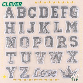 Clever เลื่อมกลิตเตอร์ รูปตัวอักษร A-Z สําหรับตกแต่งรองเท้า งานฝีมือ DIY 56 ชิ้น