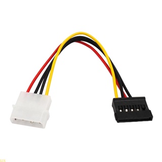 Xin สายเคเบิลอะแดปเตอร์แปลงพาวเวอร์ซัพพลาย 4 Pin IDE Molex เป็นฮาร์ดไดรฟ์อนุกรม 4P เป็นฮาร์ดไดรฟ์