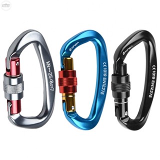 คาราบิเนอร์ D-Ring สกรูล็อคอลูมิเนียมอัลลอยด์ 100x56x10 มม.