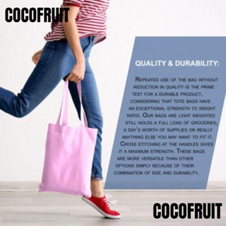 Cocofruit กระเป๋าถือ ผ้าแคนวาส ทรงโท้ท สีโครเมี่ยม ของใช้ในครัวเรือน สําหรับผู้หญิง