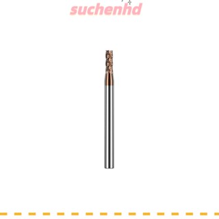 Suchenhd ดอกกัดมิลลิ่ง เหล็กอัลลอย คาร์ไบด์ สีเงิน และสีทอง (0.118 นิ้ว) (0.157 นิ้ว) ทนทาน 4 ฟลุต