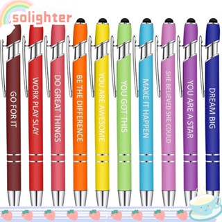 Solighter ปากกาหมึกเจล สีดํา 10 ชิ้น ต่อชุด