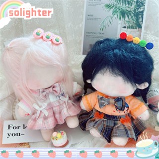 Solighter เสื้อผ้าตุ๊กตา ผ้าฝ้าย แฮนด์เมด หลากสี สําหรับตุ๊กตาไอดอล 20 ซม. DIY