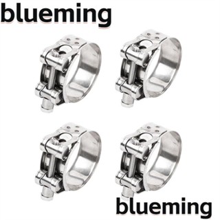 Blueming2 แคลมป์หนีบท่อเทอร์โบ สเตนเลส สีเงิน ปรับได้ 17-19 มม. 4 ชิ้น