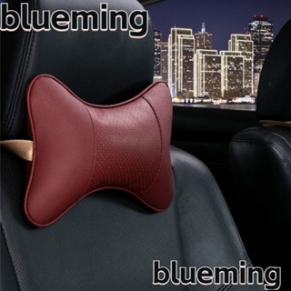 Blueming2 เบาะพนักพิงศีรษะ เบาะหนัง ผ้าฝ้าย เพื่อความปลอดภัย สําหรับรถยนต์