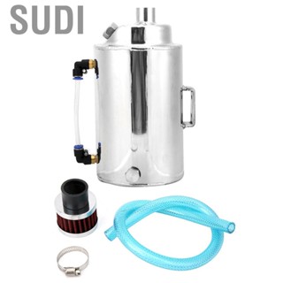 Sudi Universal 2L Aluminum Alloy Engine Fuel Storage Tank Can Reservoir Breather Filter Car Accessories Oil Catch