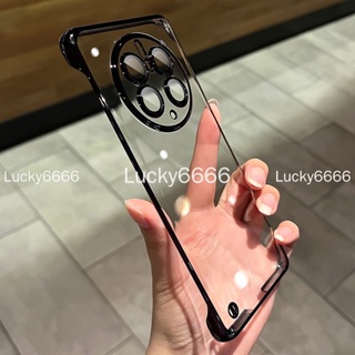 เคสโทรศัพท์ Huawei Mate60Pro Huawei mate60 pro ชุบไฟฟ้า ไร้กรอบ บางเฉียบ พร้อมฟิล์มเลนส์ เคสแข็ง เคสกันกระแทก เคสป้องกัน เคสโทรศัพท์